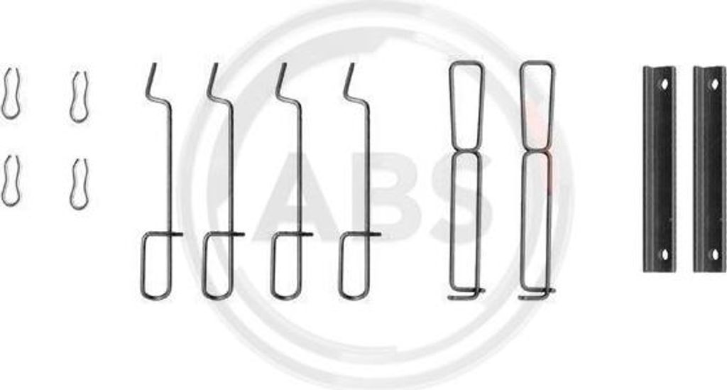 A.B.S. 1265Q Zubehörsatz, Scheibenbremsbeläge OE 7701265000 kompatibel mit Twingo