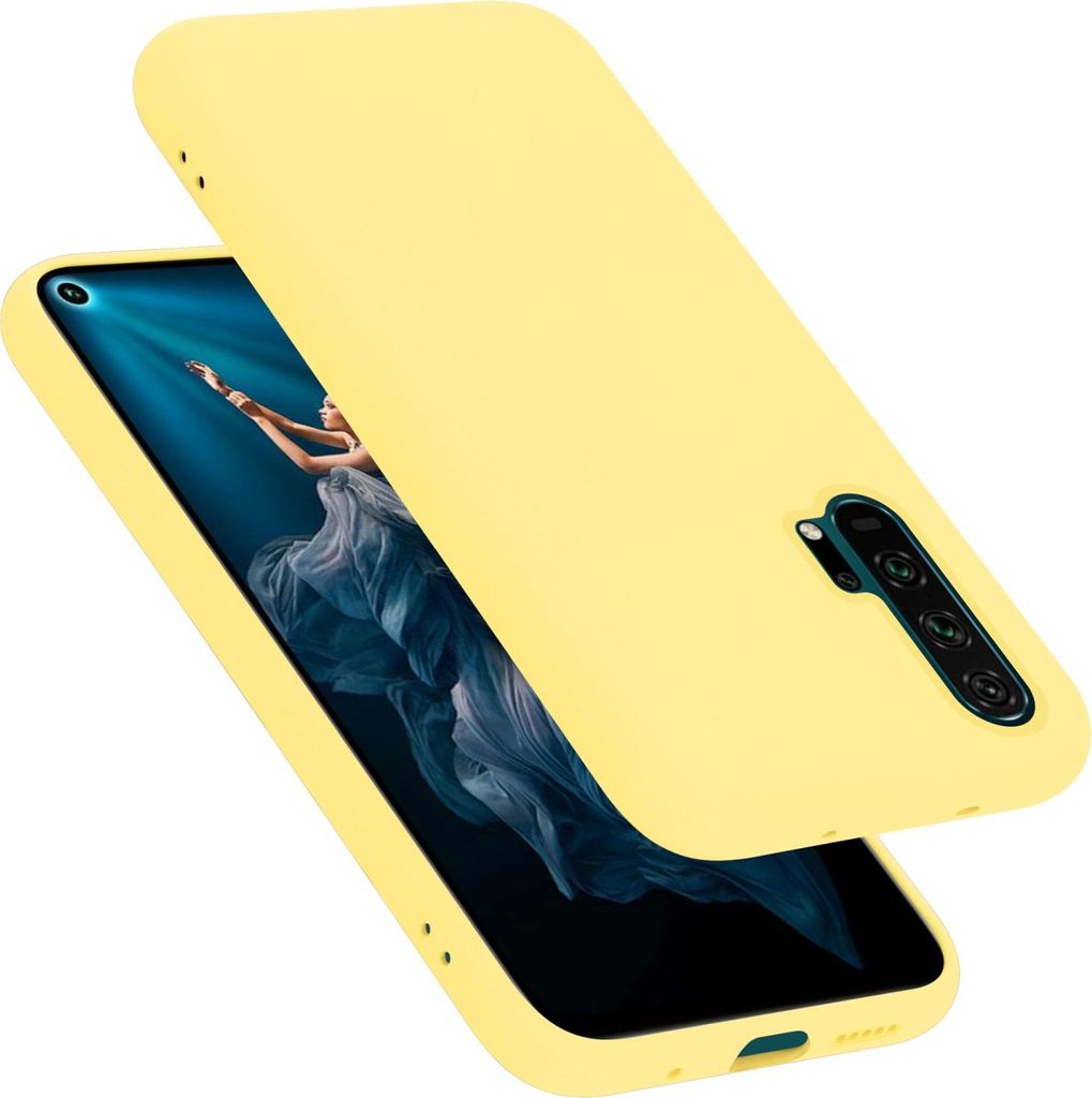 Cadorabo Schutzhülle für Honor 20 PRO Hülle in Gelb Handyhülle Case Cover TPU Etui