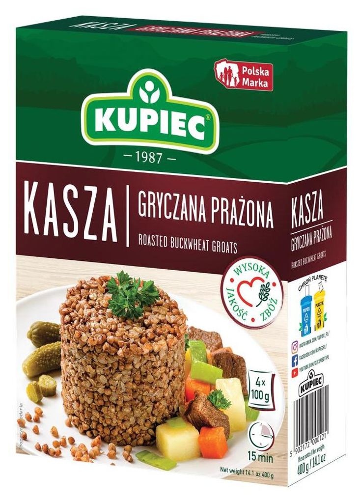KUPIEC Kasza gryczana prażona 4x100 g Zdjęcie produktu 