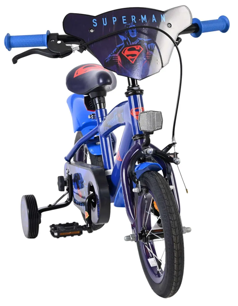 Vélo 12 pouces Superman bleu robuste avec roues stabilisatrices - 5