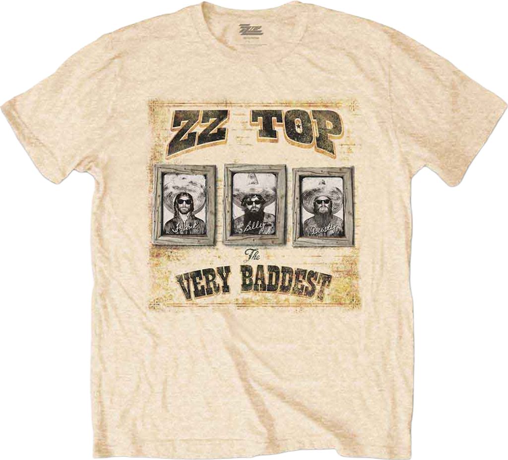 ZZ Top - "Very Baddest" T-Shirt für Herren/Damen Uni RO12728 (S) (Vegas Gold)