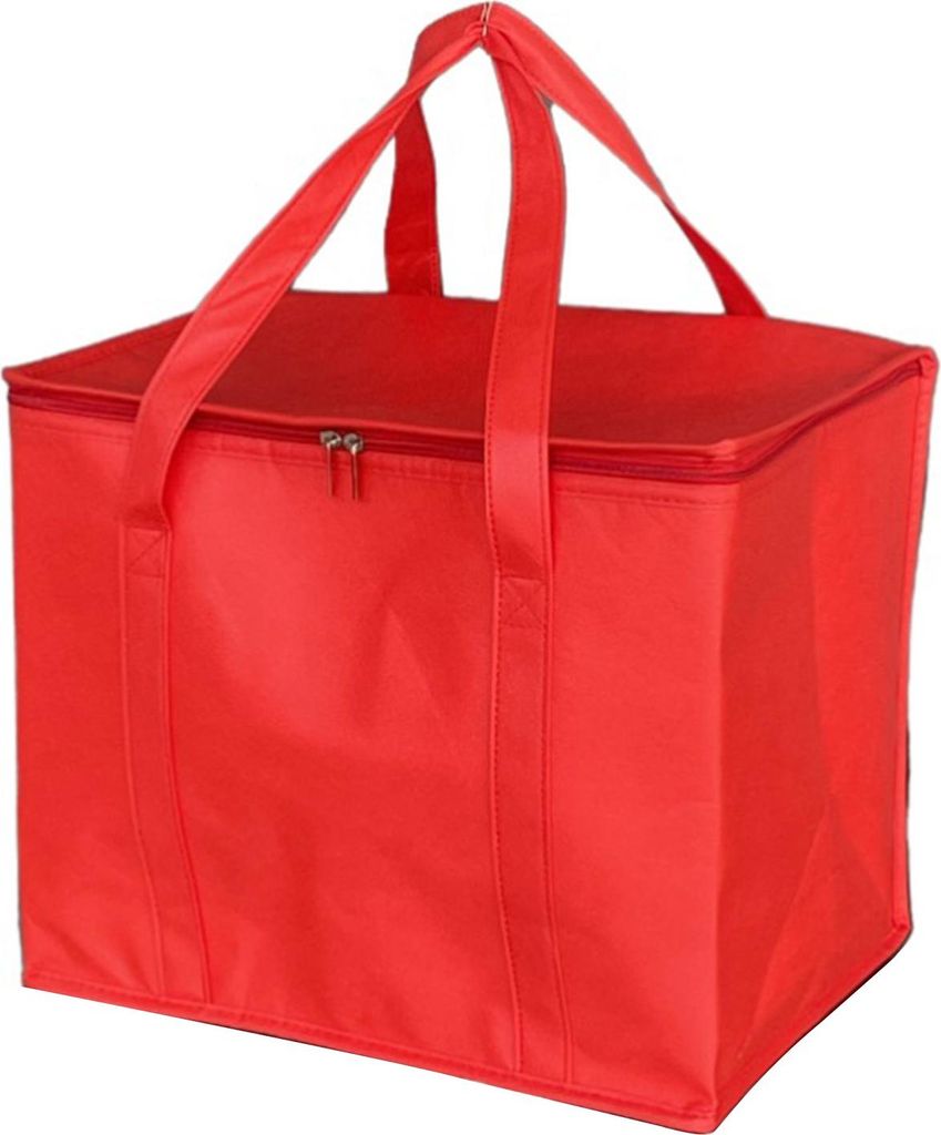 Isolierte Thermo-Tragetasche, 35 l, Kühltasche mit großem Fassungsvermögen, Reißverschlussöffnung, breiter Riemen, Lebensmittelaufbewahrungsta...