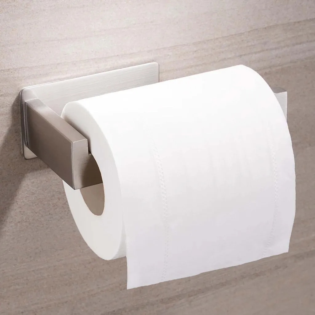 Distributeur papier toilette acier inoxydable autocollant mural chromé