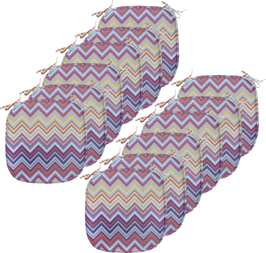 Offerta 12 Cuscini Sedie 40x40 ABAKUHAUS Impermeabili Chevron