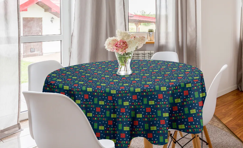 Tovaglia Rotonda ABAKUHAUS 150 cm Natale - Tessuto Tecnico Satin