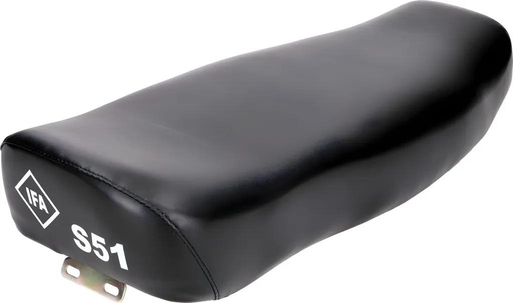 Selle biplace noire IFA S51 lisse pour Simson S50 S51 S70 cyclomoteur