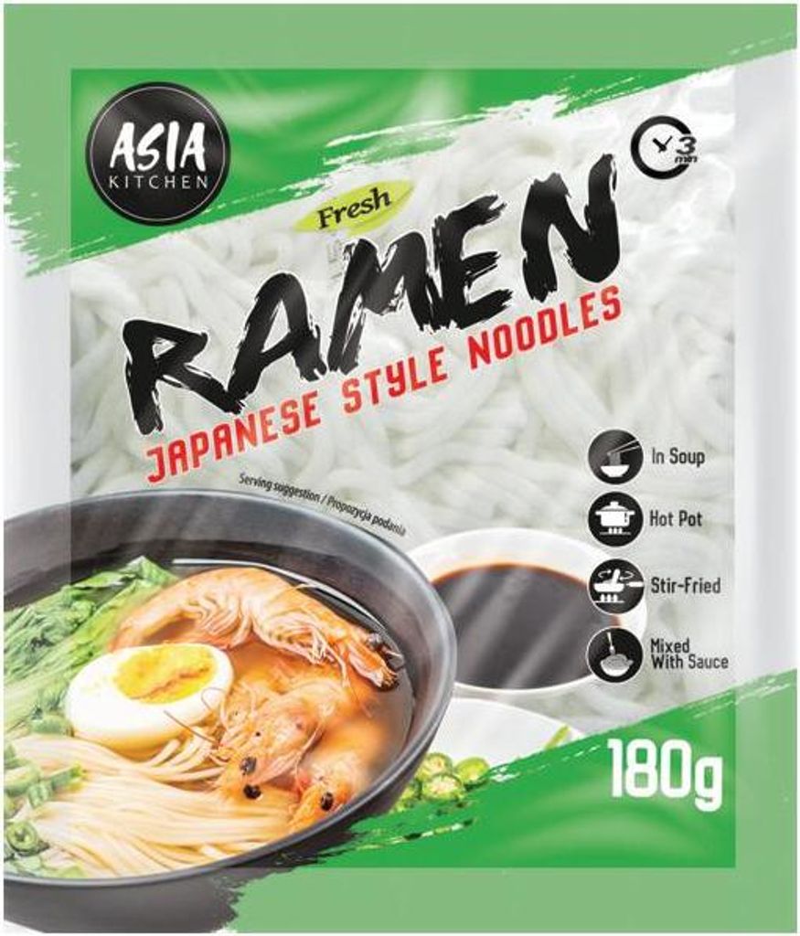 Ramen noodles freschi 180g - Asia Kitchen Immagine del prodotto 