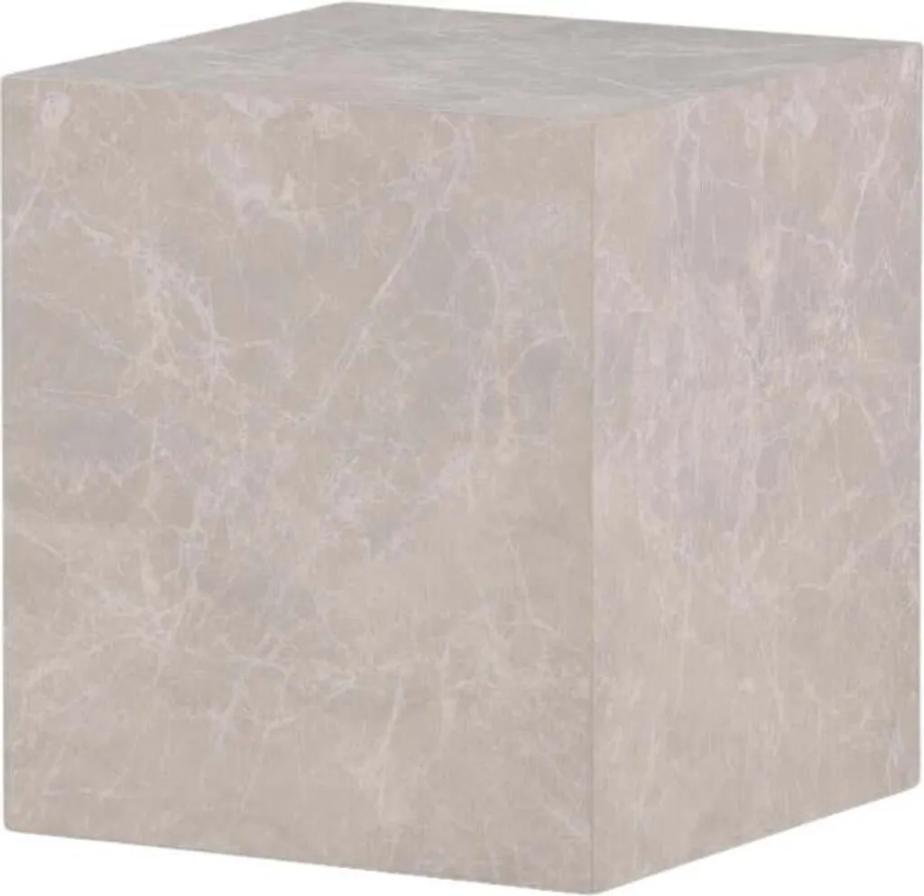 Table Basse Robuste York 40cm Marbre Gris : Stable et Facile à Monter