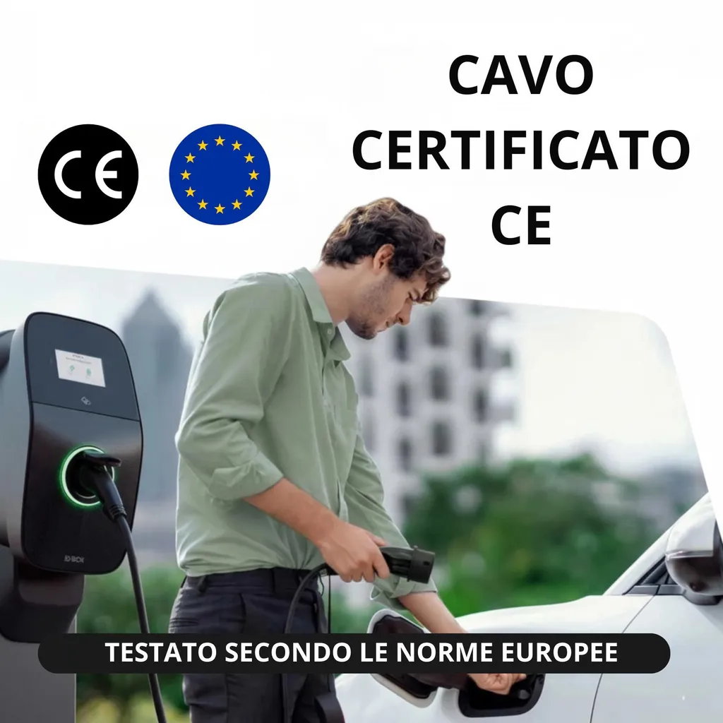 Cavo Loady Tipo 2 16A 3.7kW - Sicurezza Certificata per Casa - 5