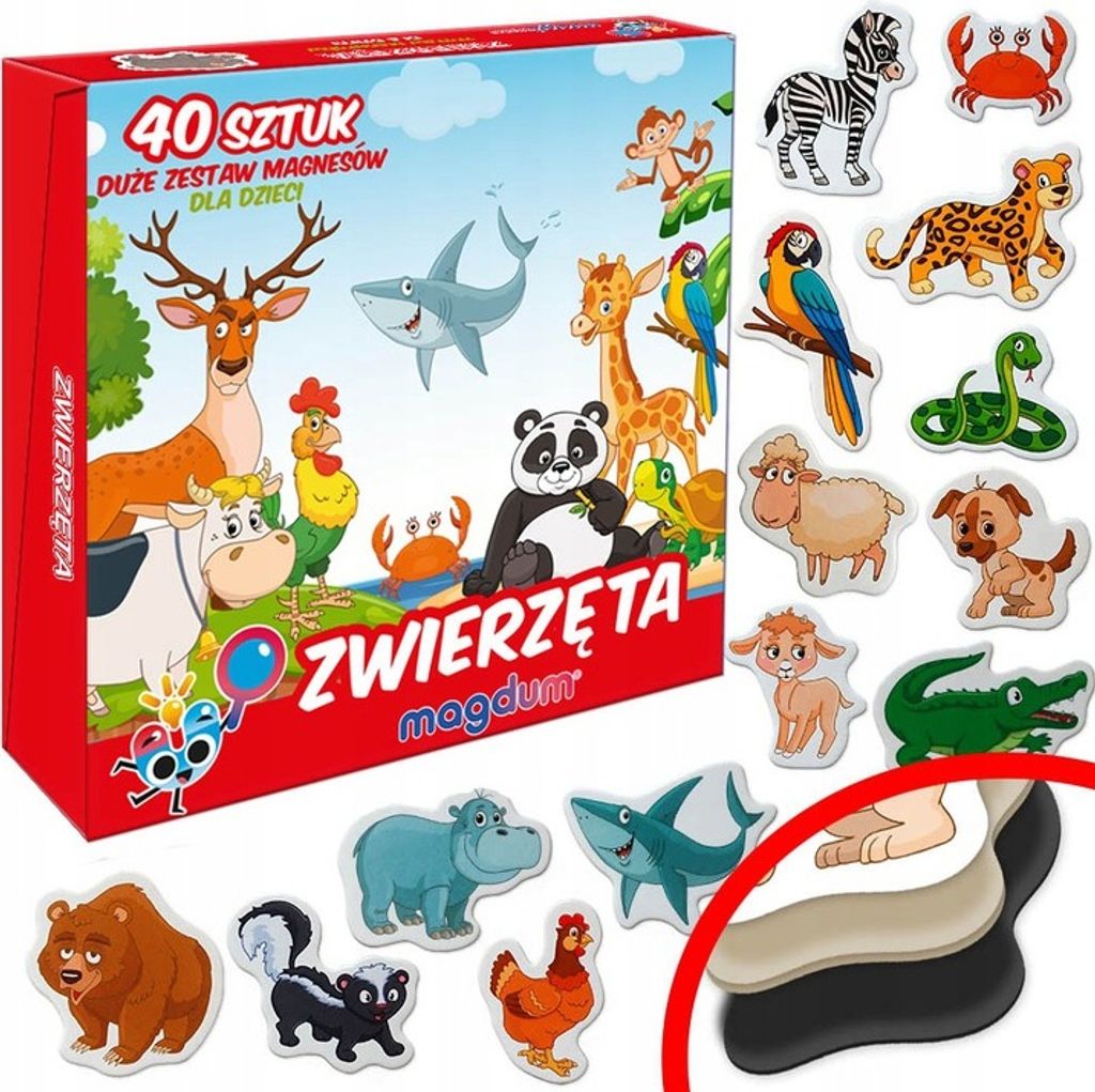 Set Magnete Tiere Solide Ausgefertigt Niedliche Bilder Puzzle Mv 3032-41