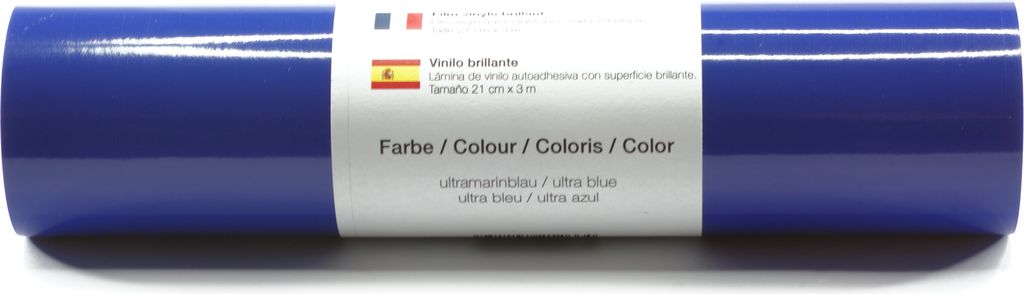 Kreativplotter Vinylfolie glänzend ULTRAMARINBLAU 21x300 cm