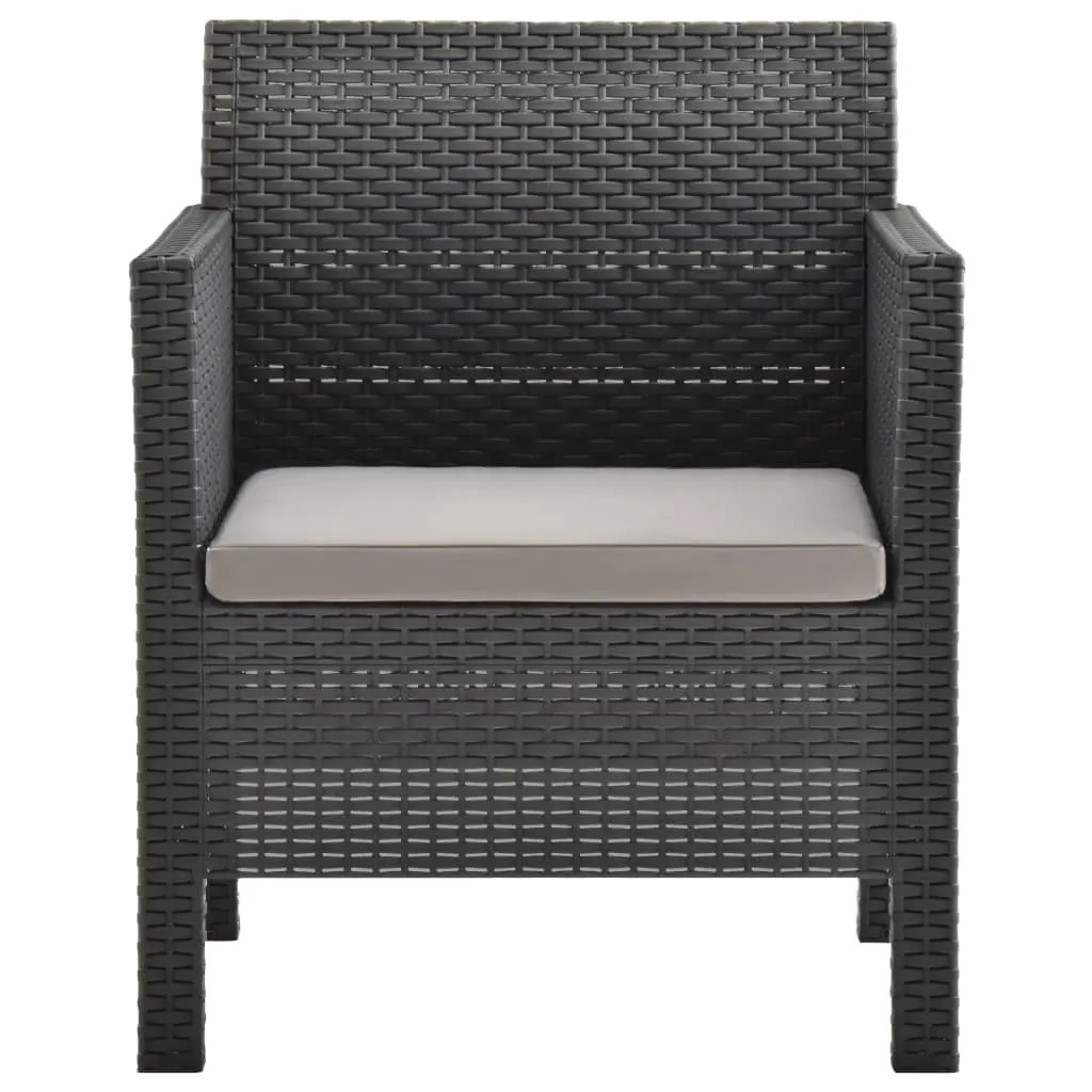 Chaise de jardin aspect rotin avec coussin d'assise lavable vidaXL