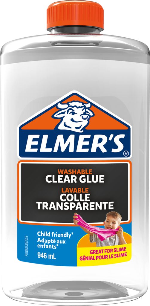 Elmer’s Flüssiger Bastelkleber | transparent | 946 ml | Auswaschbarer Kinderkleber | Ideal zur Herstellung von Schleim