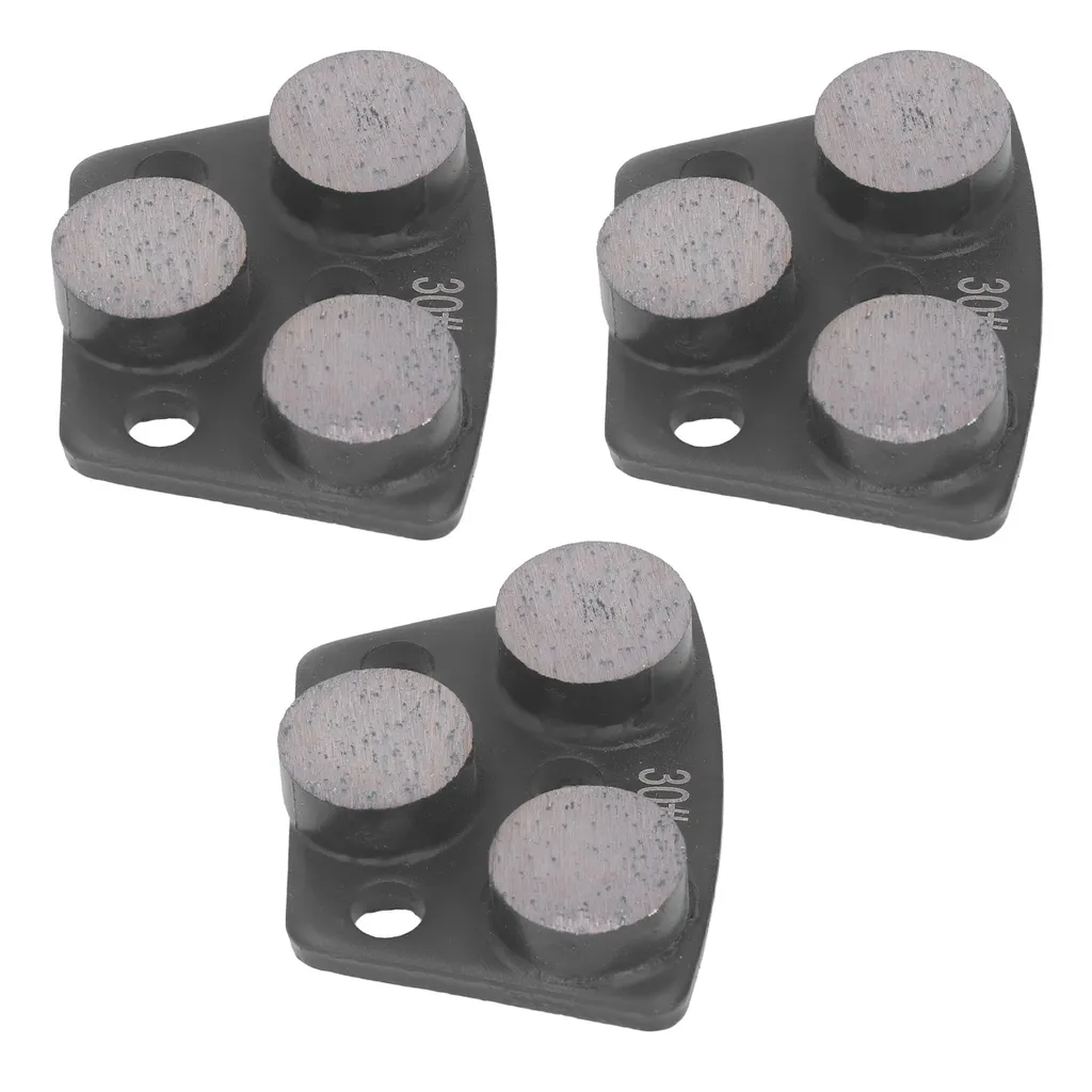 Patin de ponçage diamanté à 3 dents cylindriques pour meuleuse sol - 7