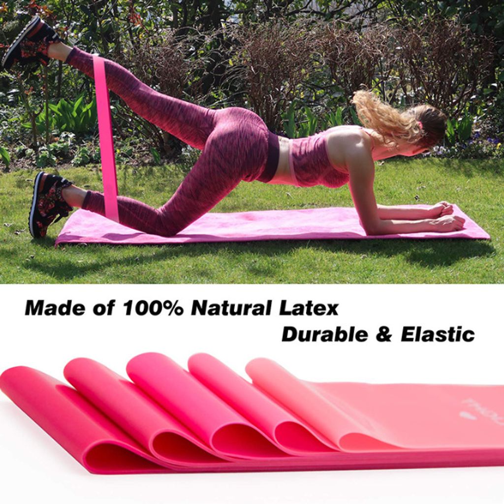 5er Set Yoga Latex Ring elastisches Widerstandsband Fitnessband Fitness Übung 