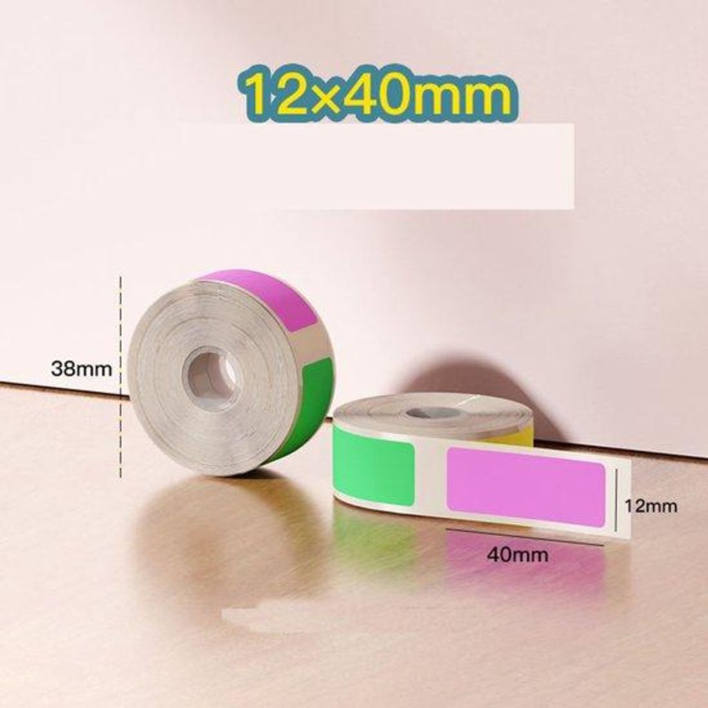 Kleurechtgetinte, thermisch bedrukte papier tubes, 5 Stück