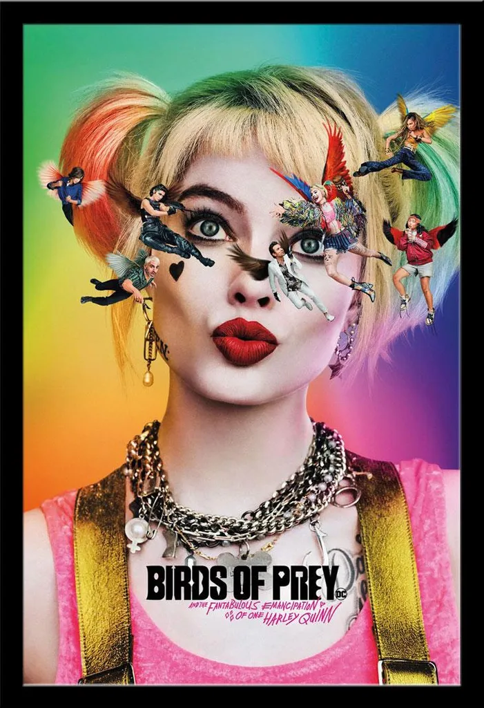 Idea Regalo: Poster Birds of Prey Incorniciato in MDF Nero Shinsuke