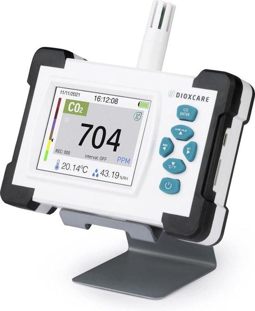 Präzisions-CO2-Messgerät mit NDIR-Sensor und Produktbild 