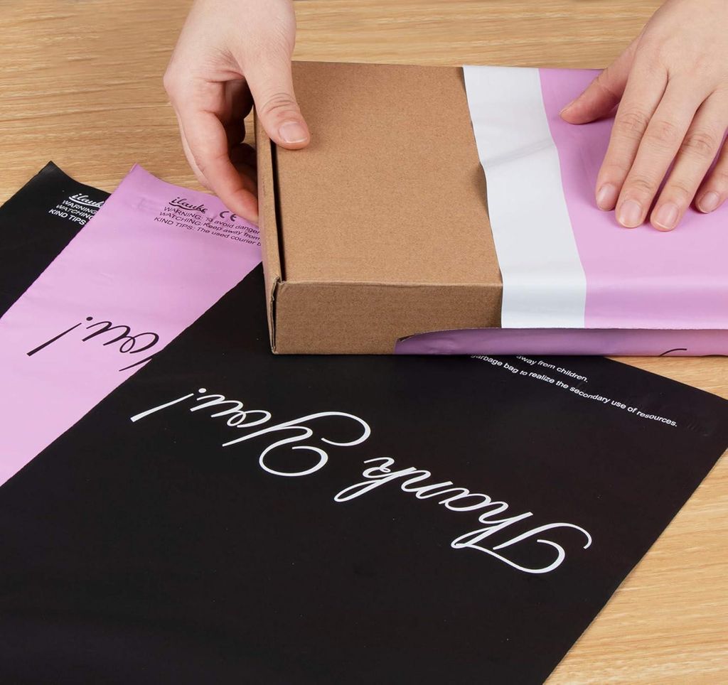 60 Versandtaschen 250 x 350 mm mit Thank You-Aufschrift - Reißfest, Undurchsichtig und Selbstklebend