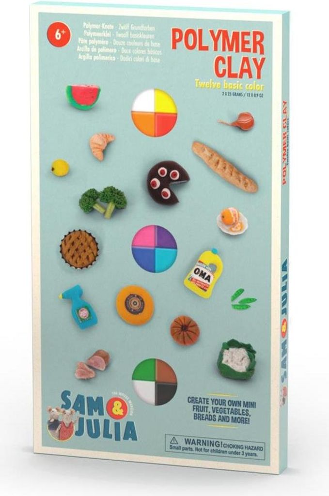 Sam & Julia: Polymer-Modelliermasse (Set mit 12 Farben)