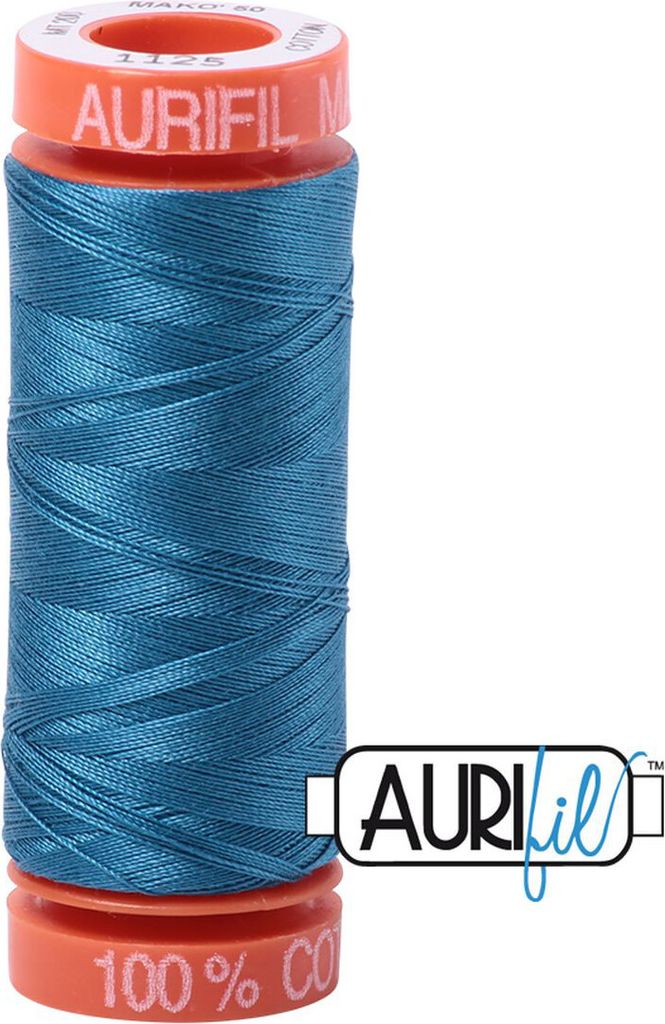 AURIfil Nähgarn MK50WT 1300m, 100% CO : 1125 Medium Teal AURIfil: 1125 Medium Teal