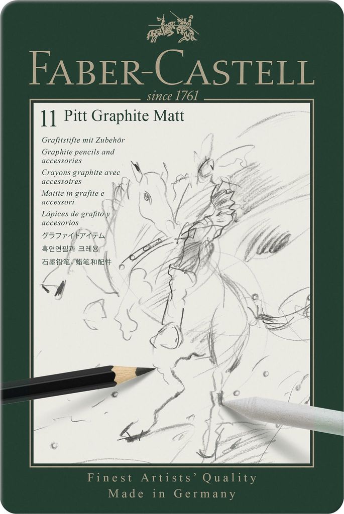FABER-CASTELL Set Pitt Graphite Matt 11er Metalletui Immagine del prodotto 