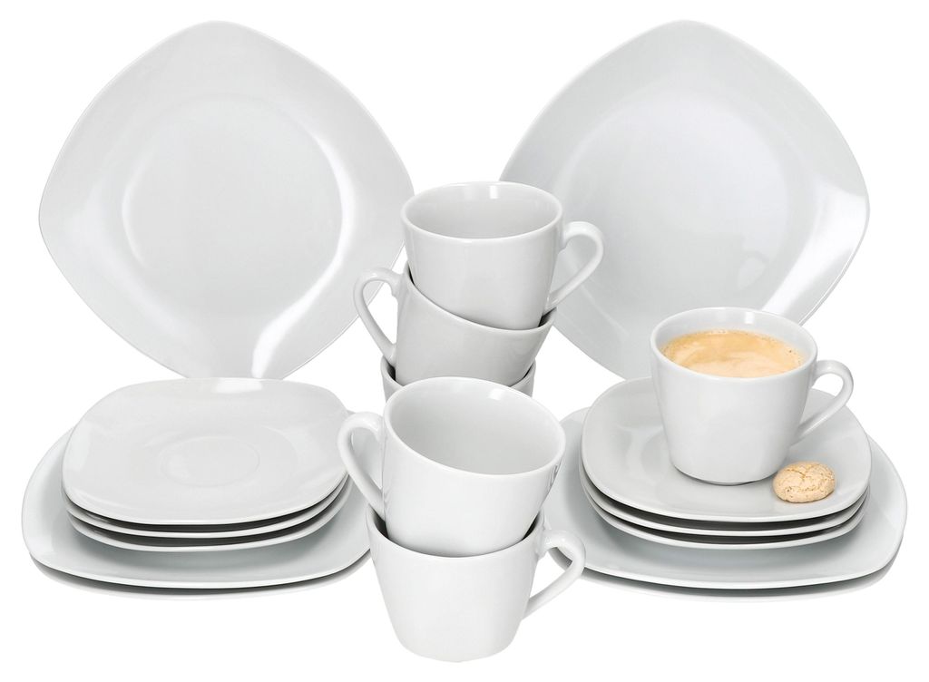 18pcs Service à café Lotta blanc Porcelaine 6 personnes Image du produit 