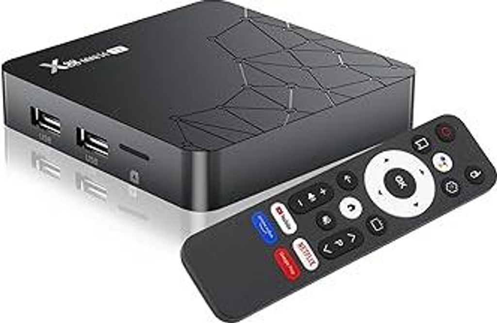 GREVA Android 14.0 TV Box, 8K UHD-Auflösung Android Box 2GB RAM 16GB ROM RK3518mini Quad-Core 64bit Cortex-A53, 2.4GHz/5.0GHz Dual Wifi6 10/100M L...