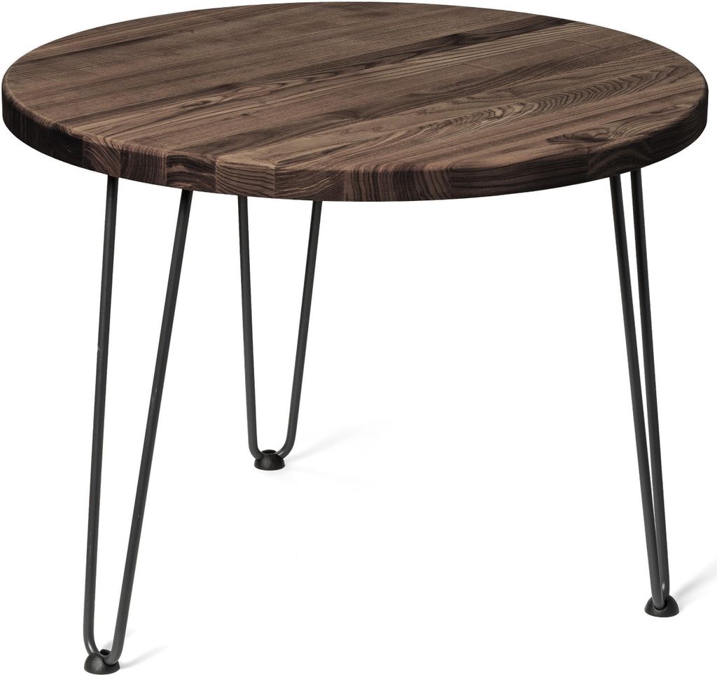LAMO Manufaktur Couchtisch rund aus Holz 60 cm | Beistelltisch couch | Nachttisch Holz, Wohnzimmertisch klein, Kaffeetisch | Stärke: 28 mm, Farbe:...