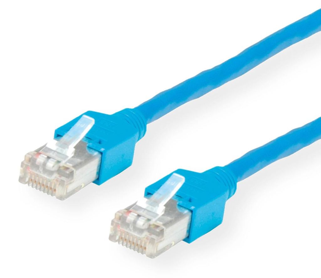 KERPEN Patchkabel Cat.5e (Class D) SF/U, MegaLine D1-20, gekreuzt, blau, 1 m