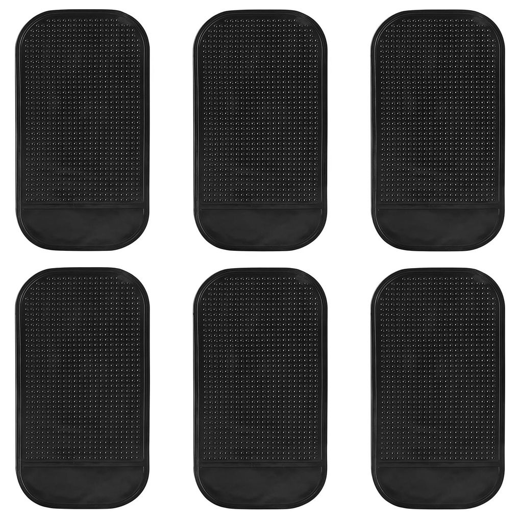 6er-Set rutschfeste Matten für das Armaturenbrett im Auto, 14 x 8 cm, rutschfeste Silikonmatte zur Aufbewahrung von Handy, Brille und Schlüsseln,...