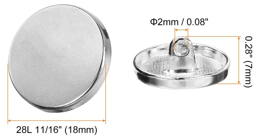 10 Stš¹ck Kn?pfe 18 mm Metall Flache Buttons zum Ann?hen Runde Bastelkn?pfe fš¹r Bekleidung Hosen Mantel Jacken Blazer Hemd Anzš¹ge Dekoriere...