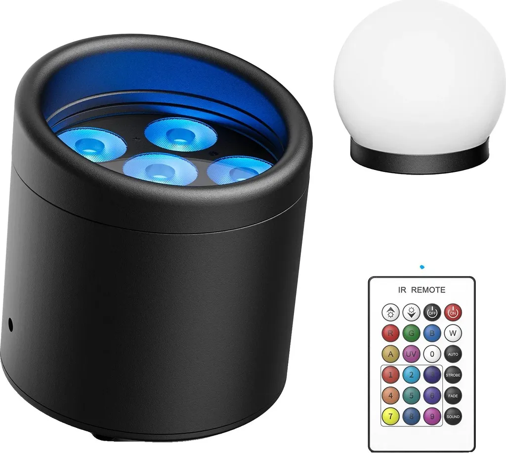 Projecteur LED PAR RGB Haute Luminosité avec Télécommande RF et Prise UE