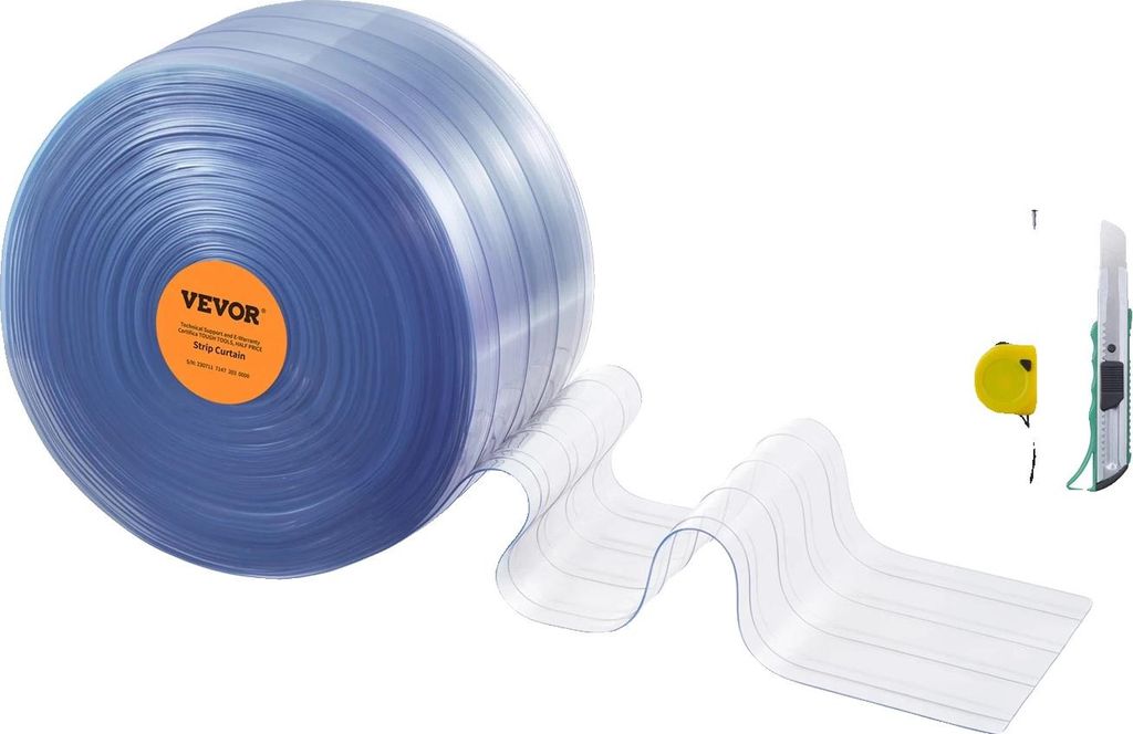 Kurtyna paskowa, wytrzymały PVC, prążkowany wzór, 150 ft x Zdjęcie produktu 
