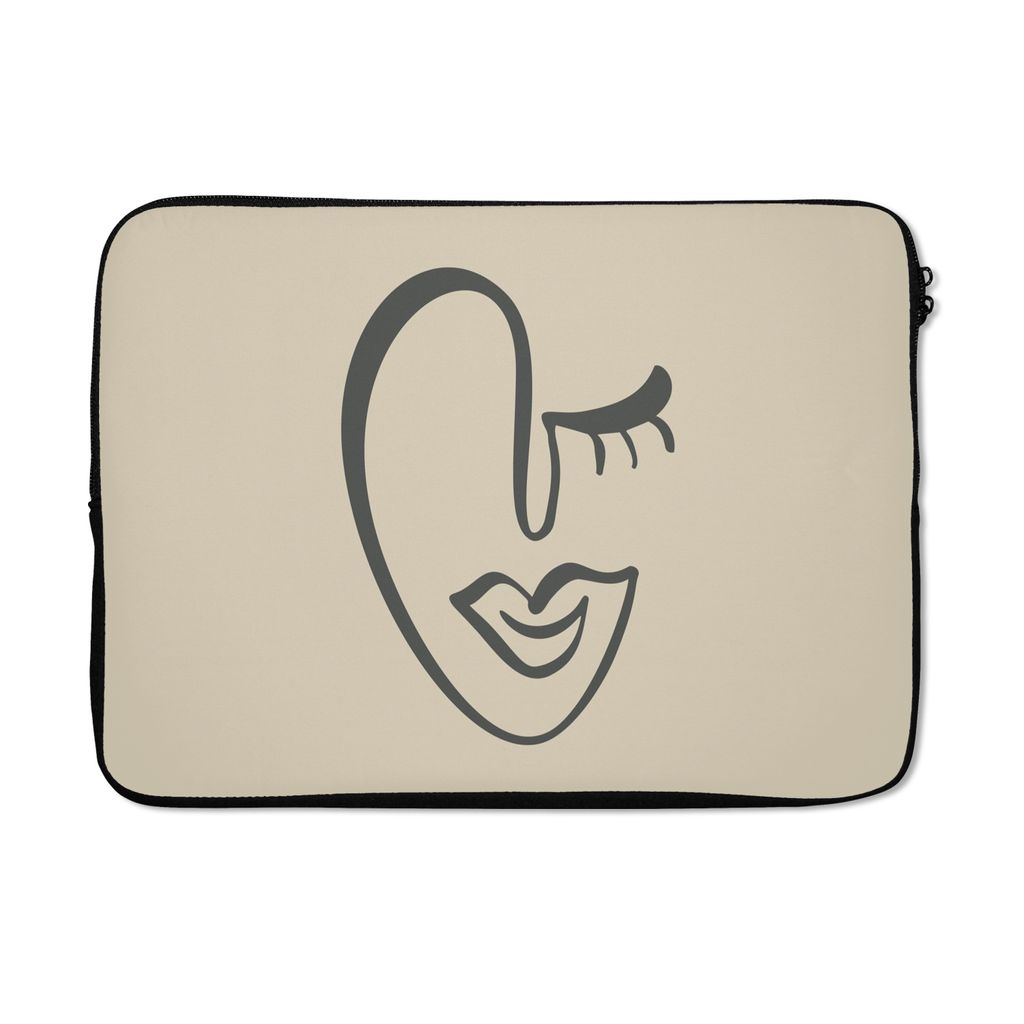 MuchoWow Laptop Hülle 13 Zoll Frau - Lippen - Abstrakt Laptoptasche - Laptophülle - Sleeve - Rundumschutz