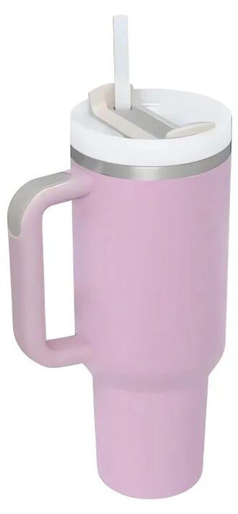Pronett XJ5555 Mug isotherme avec anse et paille, acier Image du produit 