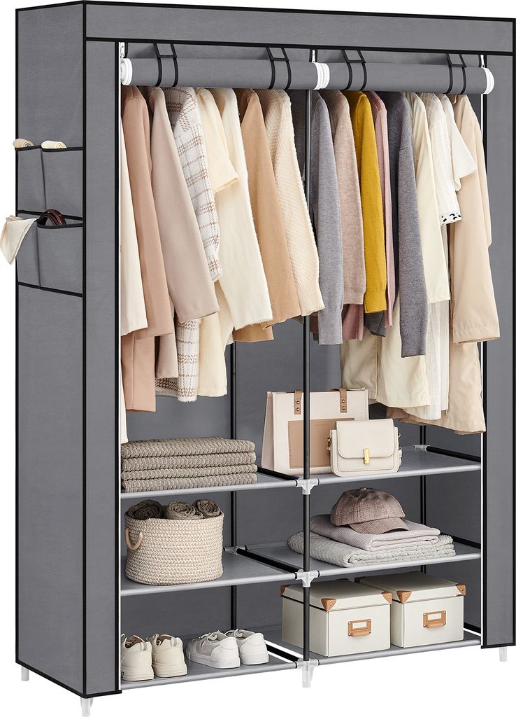 SONGMICS Stoffschrank, Kleiderschrank, 2 Hängefächer, mit Produktbild 9