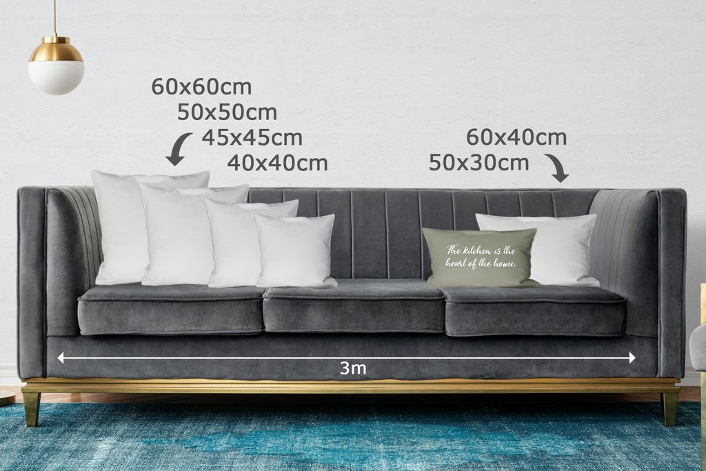 MuchoWow Zierkissen Sofakissen Wohnzimmer Dekokissen 50x30 cm Sprichwörter - Die Küche ist das Herz des Hauses - Zitate - Wohnzimmerdekoration ...