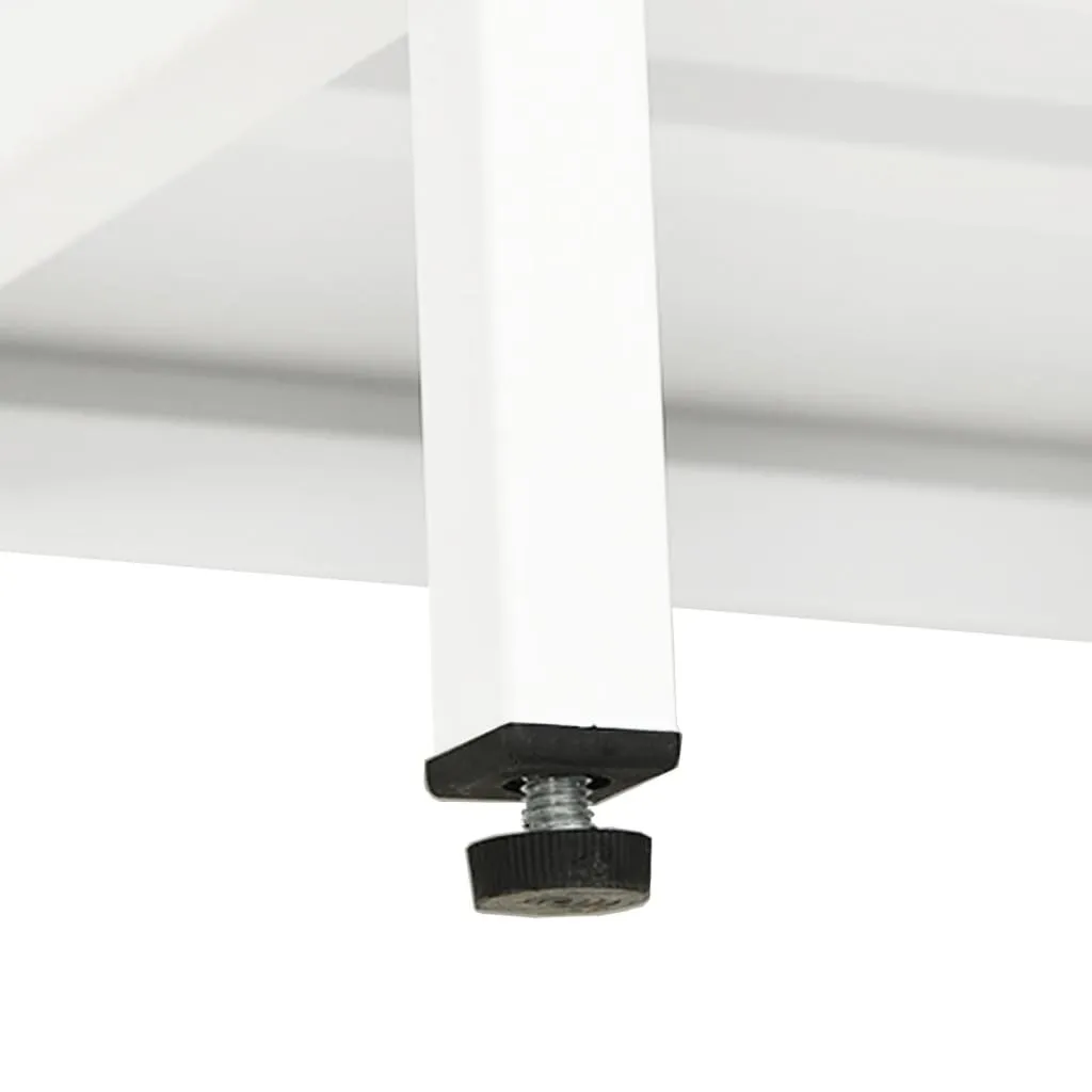 Supporto TV Minimal SYFAX 105cm Acciaio Bianco e Vetro Moderno - 8
