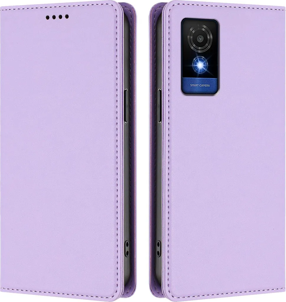 Custodia per cellulare per Vodafone Smart M25/TCL 501, Custodia magnetica antiurto in Finto cuoio Flip Cover con supporto Viola