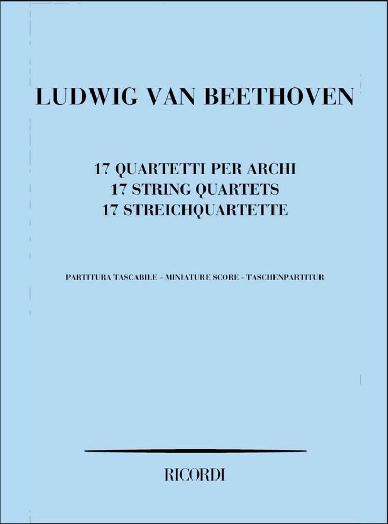 17 Streichquartette Studienpartitur