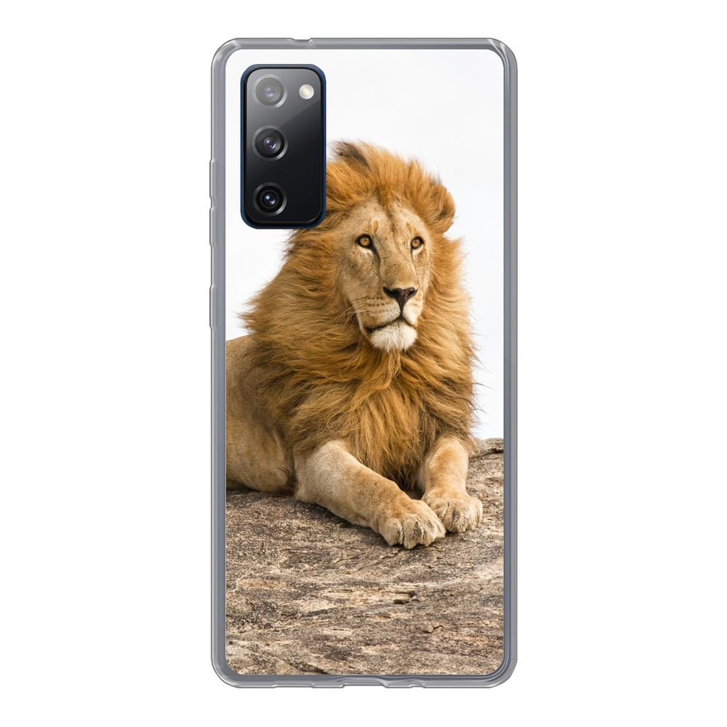 MuchoWow Handyhülle Schutzhülle Hülle für Samsung Galaxy S20 FE Löwe - Mähne - Tier Silikon Softcase Handy Hülle - Abdeckung