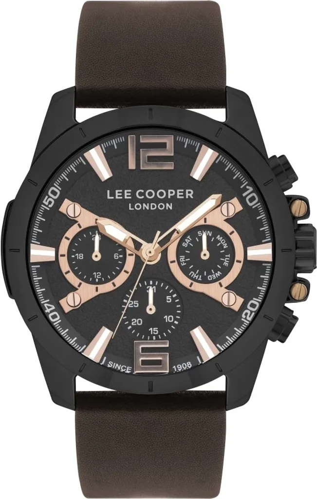 Montre Homme Lee Cooper LC07613.654 Marron - Montre de Marque Originale