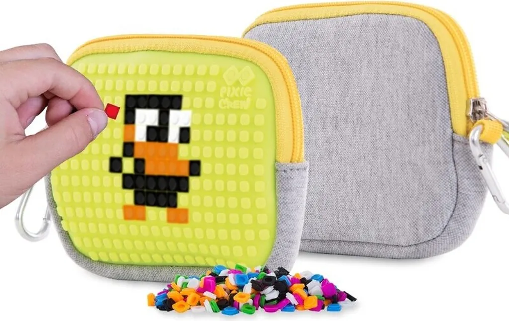 Mallette universelle PIXIE CREW grise avec panneau pixel créatif