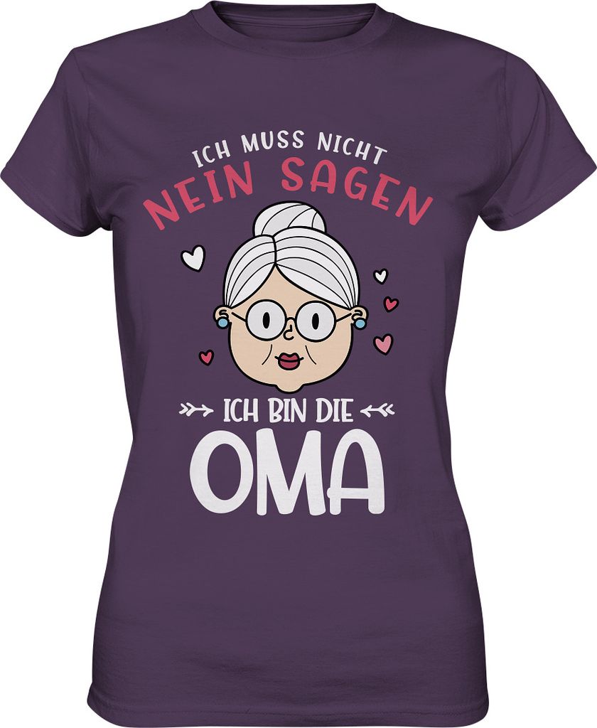Ich bin die Oma Damen Premium T-Shirt – Urban Purple / L Produktbild 