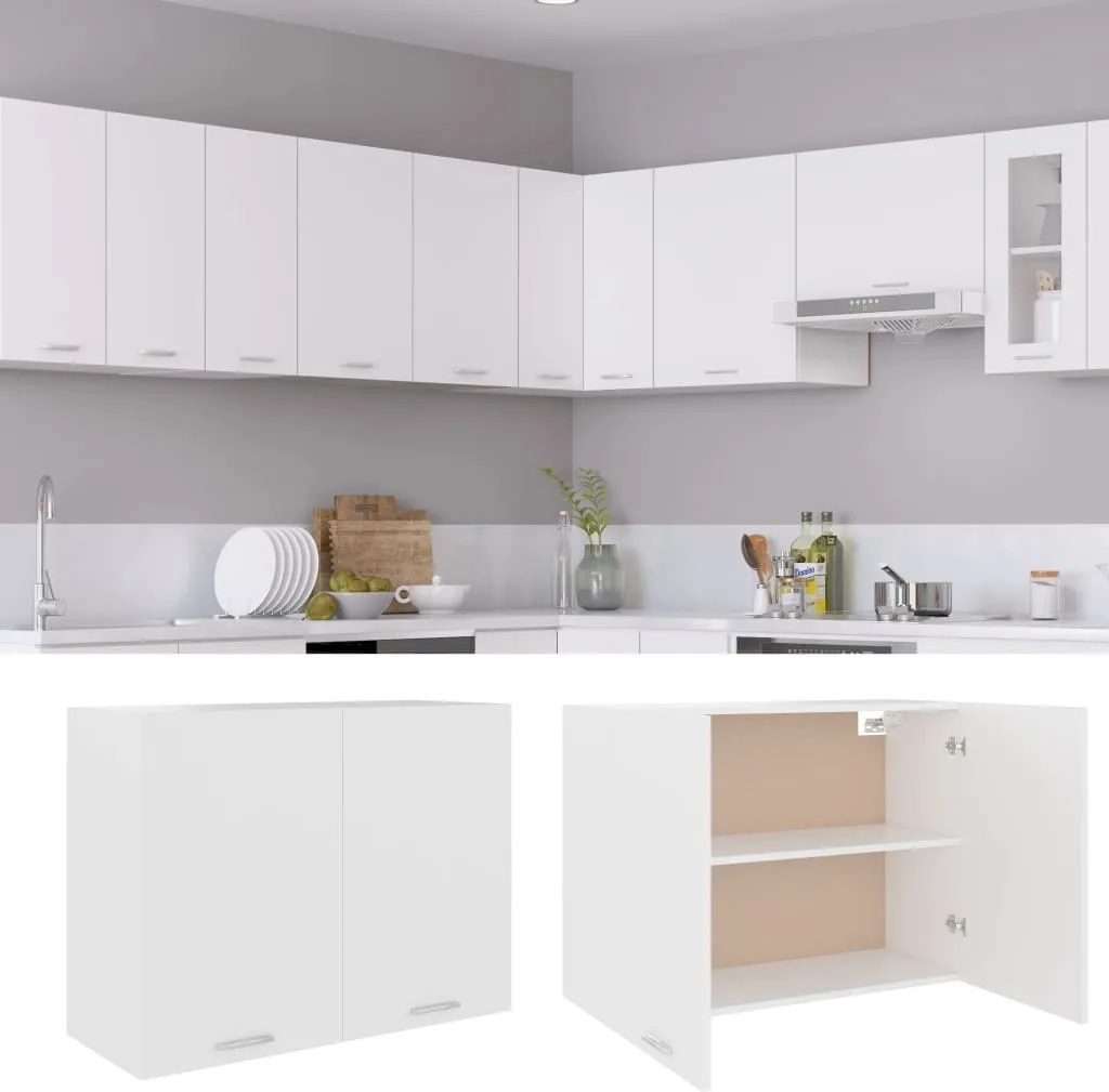 SYFAX Pensile Lyon Bianco in Legno Multistrato 80cm - Arredo Casa Moderno