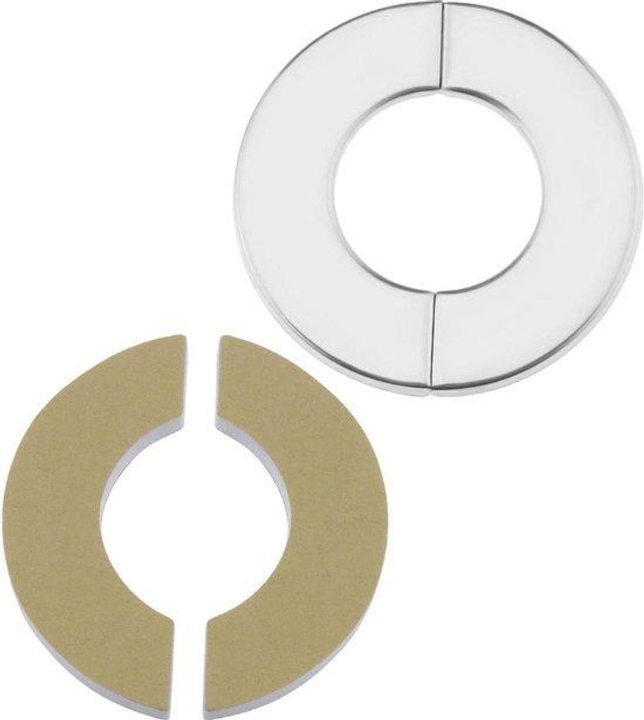 Ronde Decoratieve Plaat Zelfklevend Zilveren Staal Set van 4.