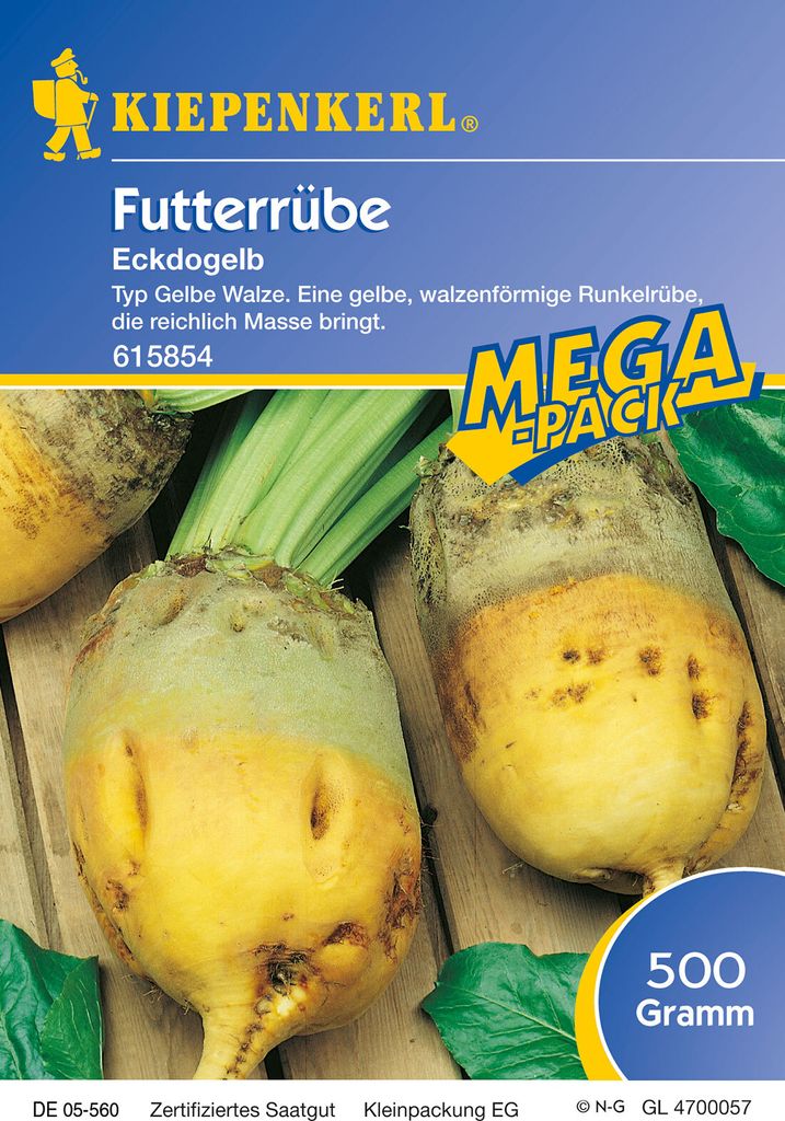 Kiepenkerl Futterrübe Eckdogelb Beta vulgaris var. vulgaris für 250 m² 0,5 kg