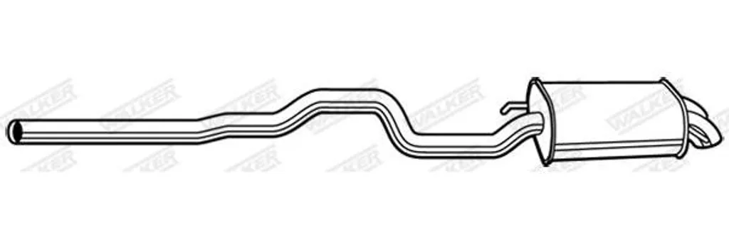 Pot d'échappement arrière pour VW Multivan V et VI - WALKER 23684 OE