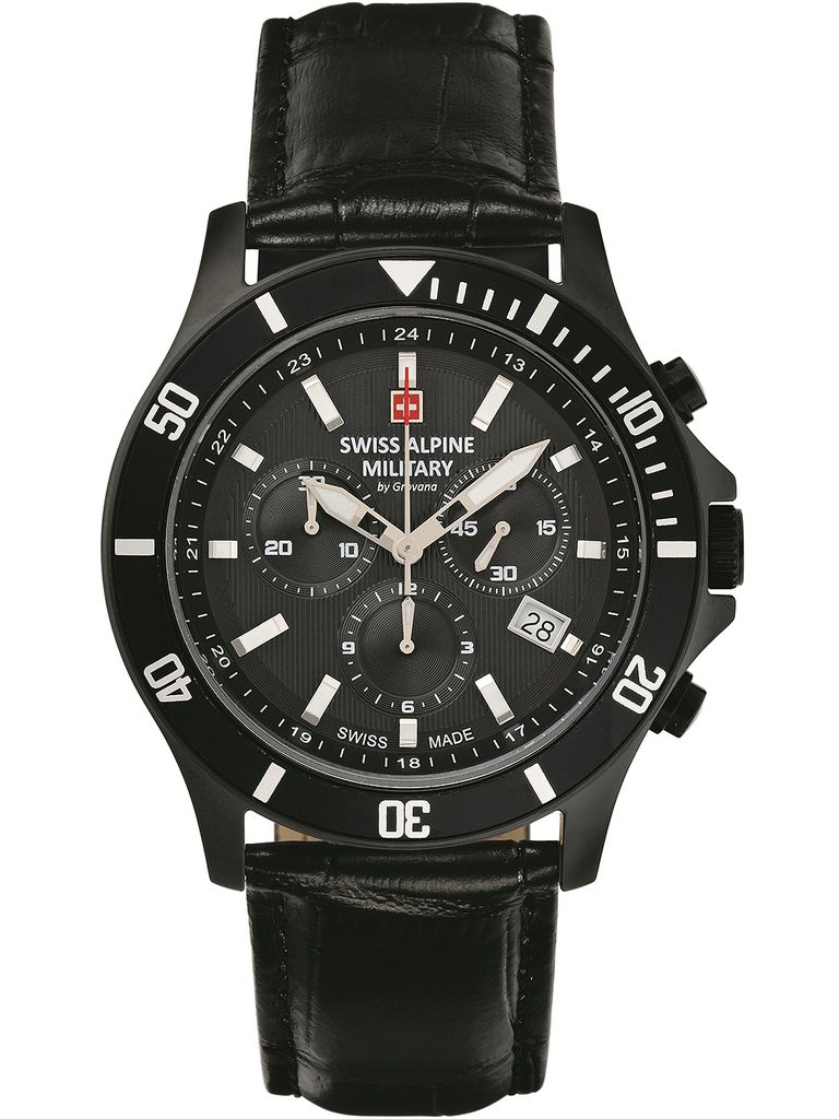 Swiss Alpine Military Herren Uhr Chronograph Analog Quarz Produktbild 